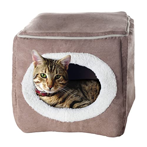 Algopix Similar Product 17 - PETMAKER Cozy Cave Enclosed Cube Pet
