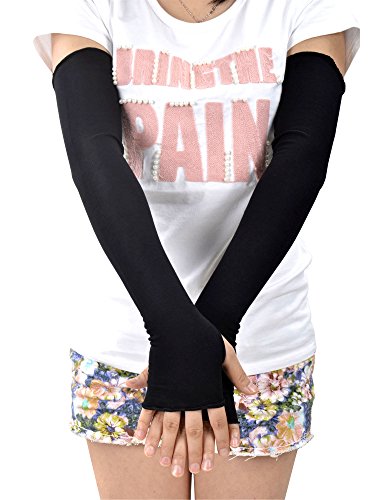 Algopix Similar Product 4 - Simplicity Long Black Gloves Pair