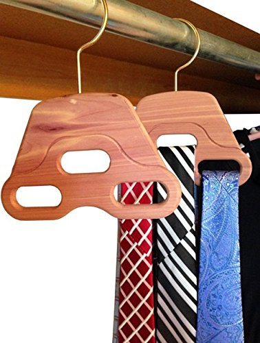Algopix Similar Product 19 - Hab 3 Design Cedar Tie Hanger (Set of 2)