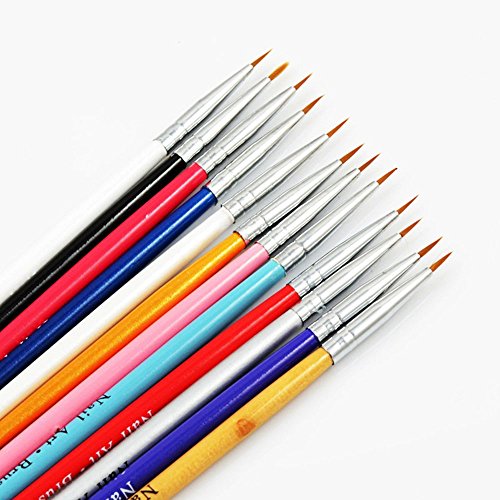 Algopix Similar Product 17 - Crazy Genie 12 Pcs Colorful Nail Art