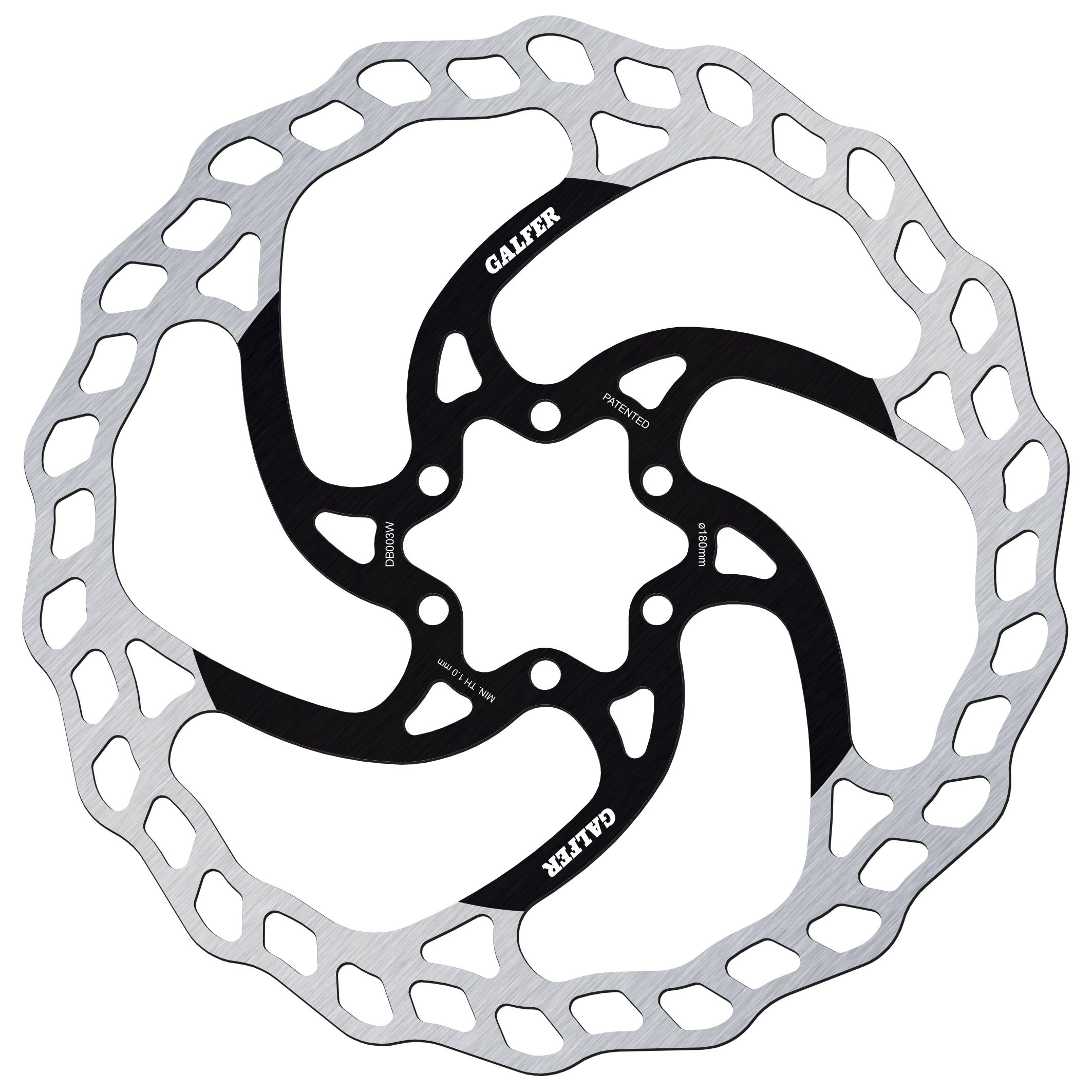 Algopix Similar Product 5 - GALFER Bike MTB Disc Wave 180MM