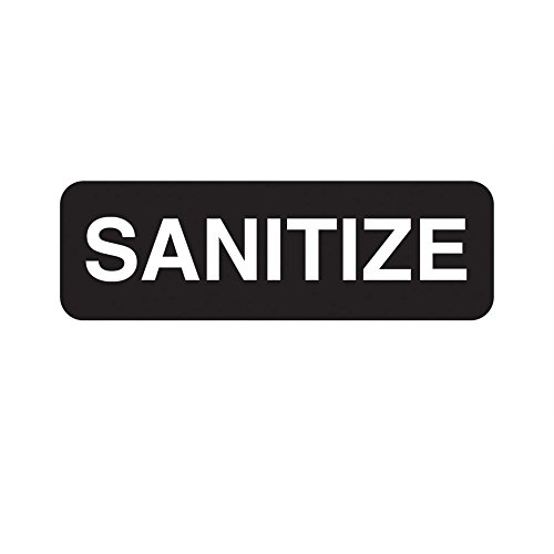 Algopix Similar Product 5 - Traex 4519 Black 3 x 9 SANITIZE Sign