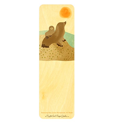 Algopix Similar Product 18 - Sunning Sea Lions Wood BookmarkRuler