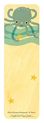 Algopix Similar Product 7 - Ollie Octopus Wood BookmarkRuler by