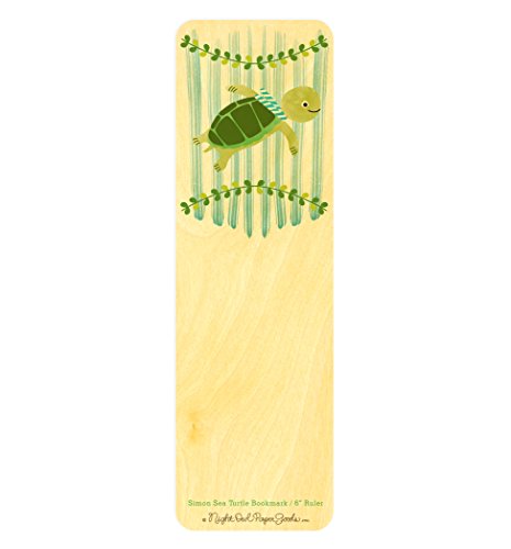 Algopix Similar Product 2 - Simon Sea Turtle Wood BookmarkRuler by
