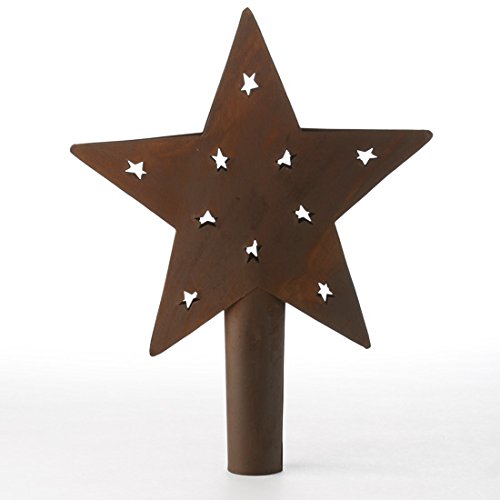 Algopix Similar Product 17 - Primitive Style Rusty Metal Star Tree