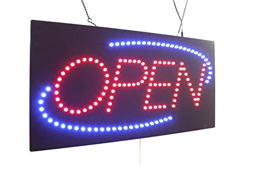 Algopix Similar Product 4 - Open Sign 24 with Blue Oval TOPKING