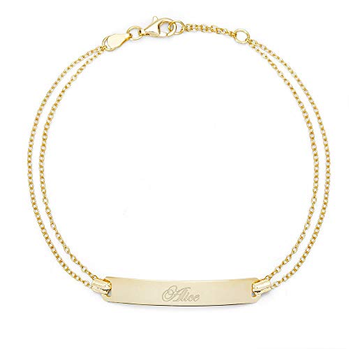Algopix Similar Product 4 - Engravable Gold PLated Name Bar