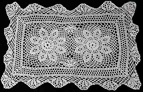 Algopix Similar Product 18 - Pair of White Hand Crocheted Lace Look