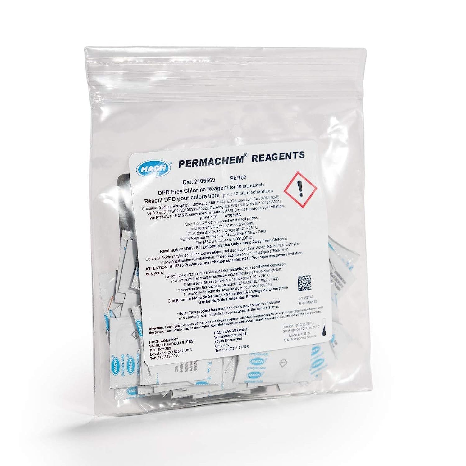 Algopix Similar Product 14 - Hach 2105569 DPD Free Chlorine Reagent