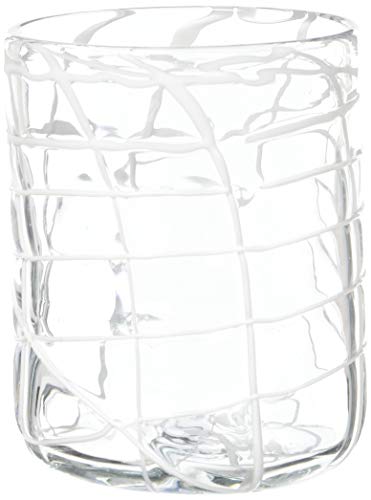 Algopix Similar Product 4 - Abstract Rocks Glass (Set of 4), White