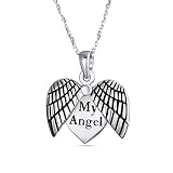 Algopix Similar Product 20 - Engraved Saying MY ANGEL Feather Wing