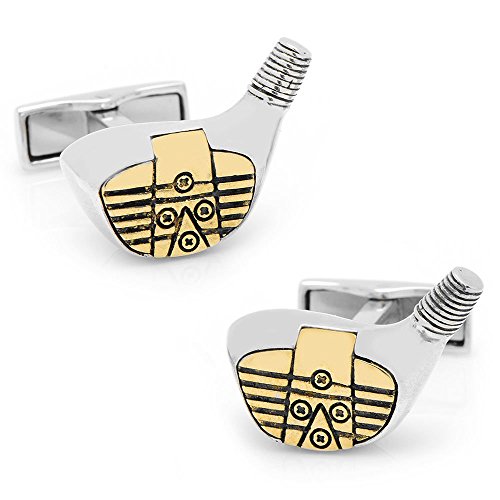 Algopix Similar Product 10 - Sterling Vintage Golf Driver Cufflinks