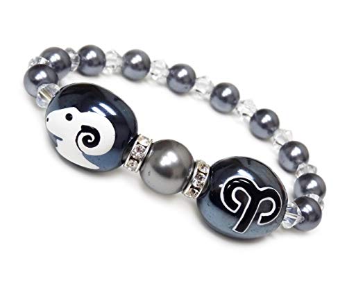 Algopix Similar Product 1 - Linpeng Zodiac Bracelet, Gunmetal Black