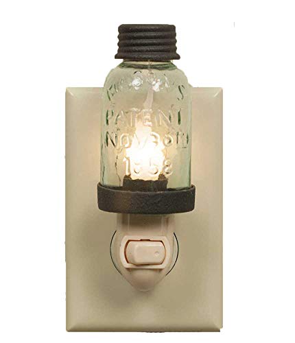 Algopix Similar Product 17 - Mini Mason Jar Night Light in Rustic