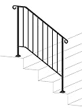 Algopix Similar Product 14 - Iron X Handrail Picket #3 (No Fasteners)