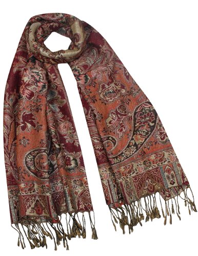 Algopix Similar Product 20 - Dahlia Womens Scarf Shawl  Reversible