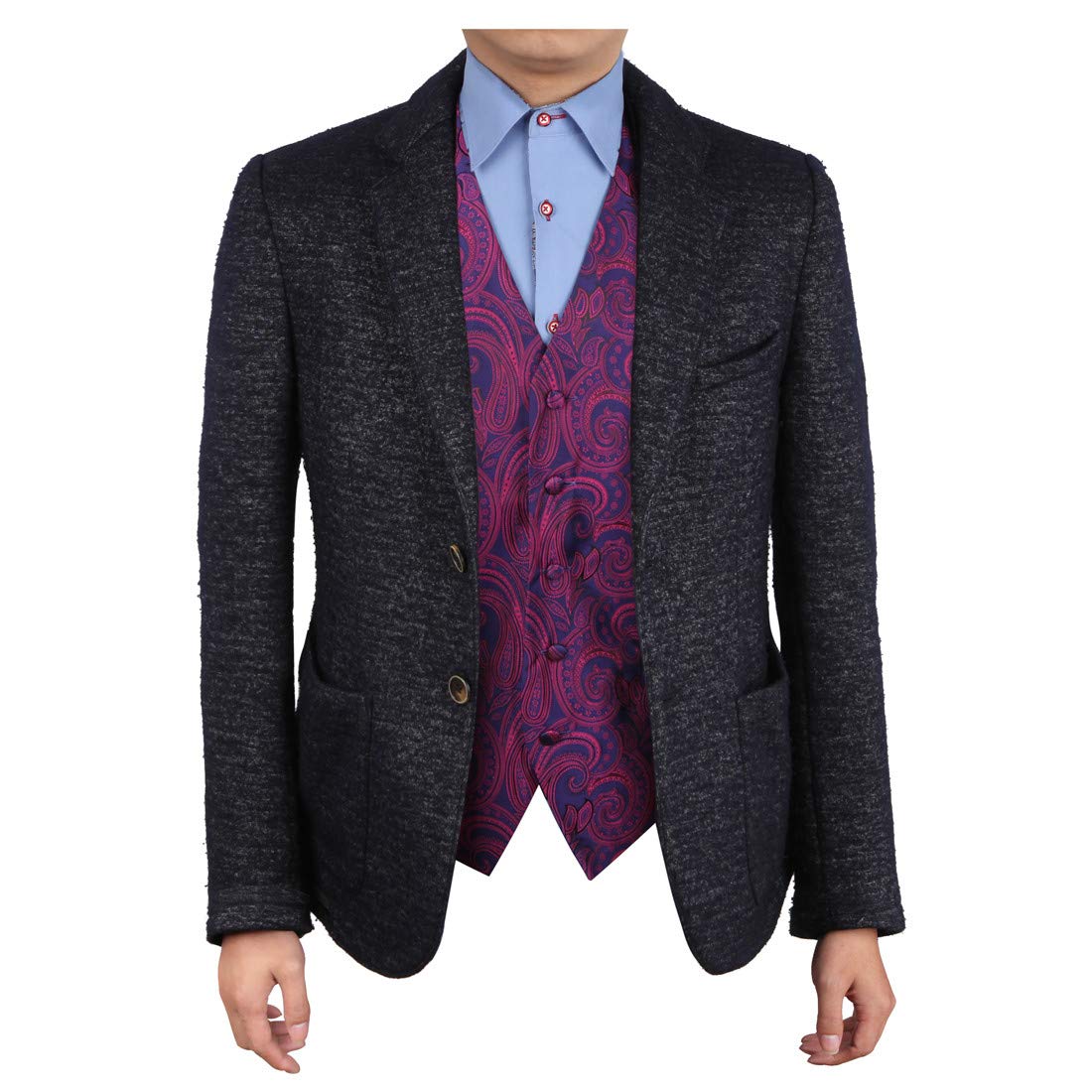 Algopix Similar Product 3 - Epoint Pattern Vest Mens Accessories