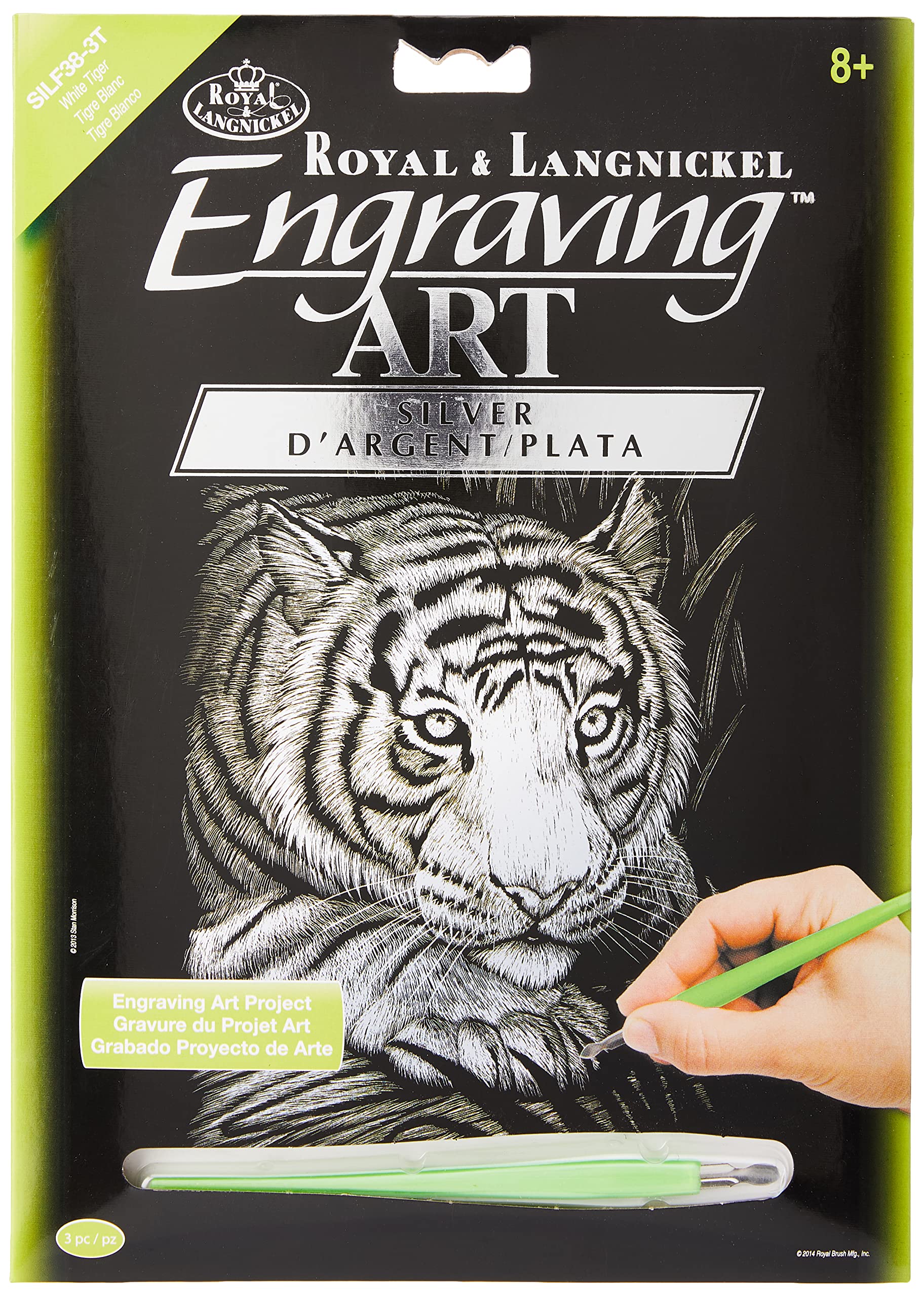 Algopix Similar Product 19 - Royal Brush Silver Foil Engraving Art