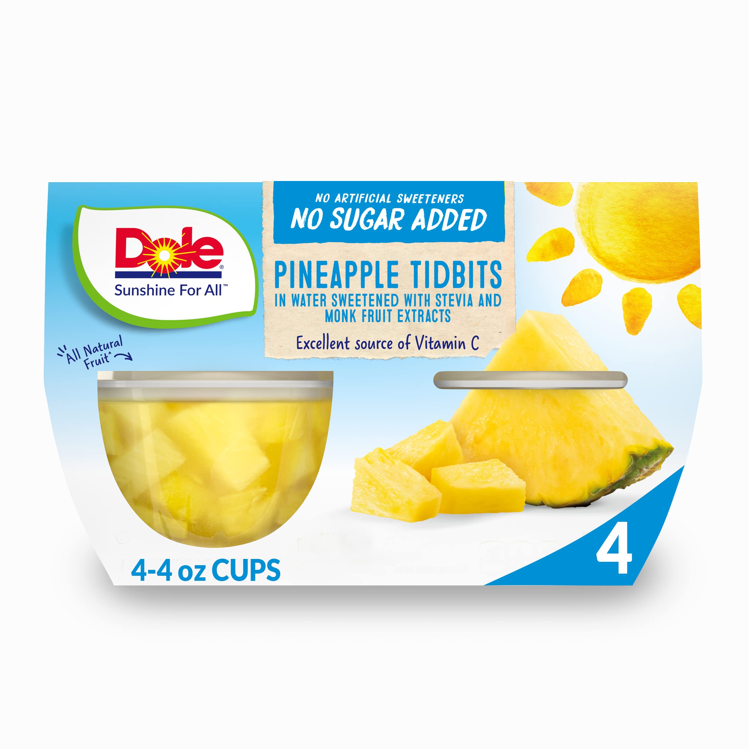 Algopix Similar Product 2 - Dole Fruit Bowls Pineapple Tidbits No