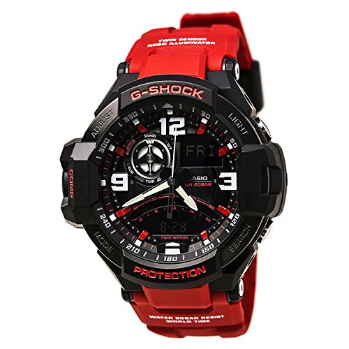 Algopix Similar Product 18 - Casio GShock Aviation Black Dial Red