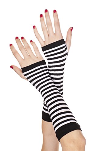 Algopix Similar Product 15 - Music Legs Stripe Fingerless Gloves