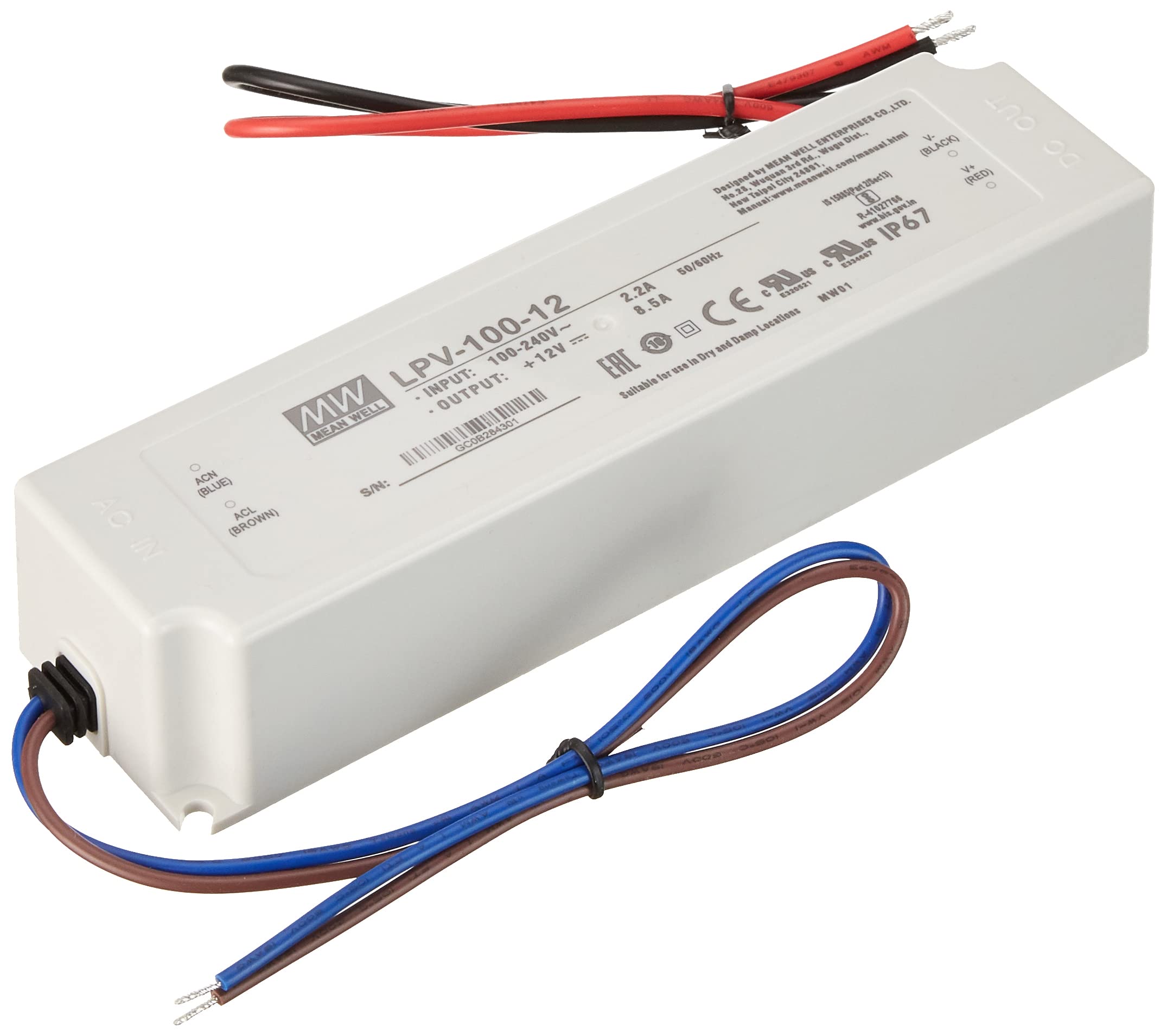 Algopix Similar Product 7 - MeanWell LPV10012 LEDTreiber 100W