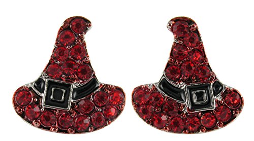 Algopix Similar Product 10 - Witchs Hats Rhinestone Stud Earrings