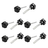 Algopix Similar Product 13 - 10 Pieces Black M6 x 40mm Male Threaded