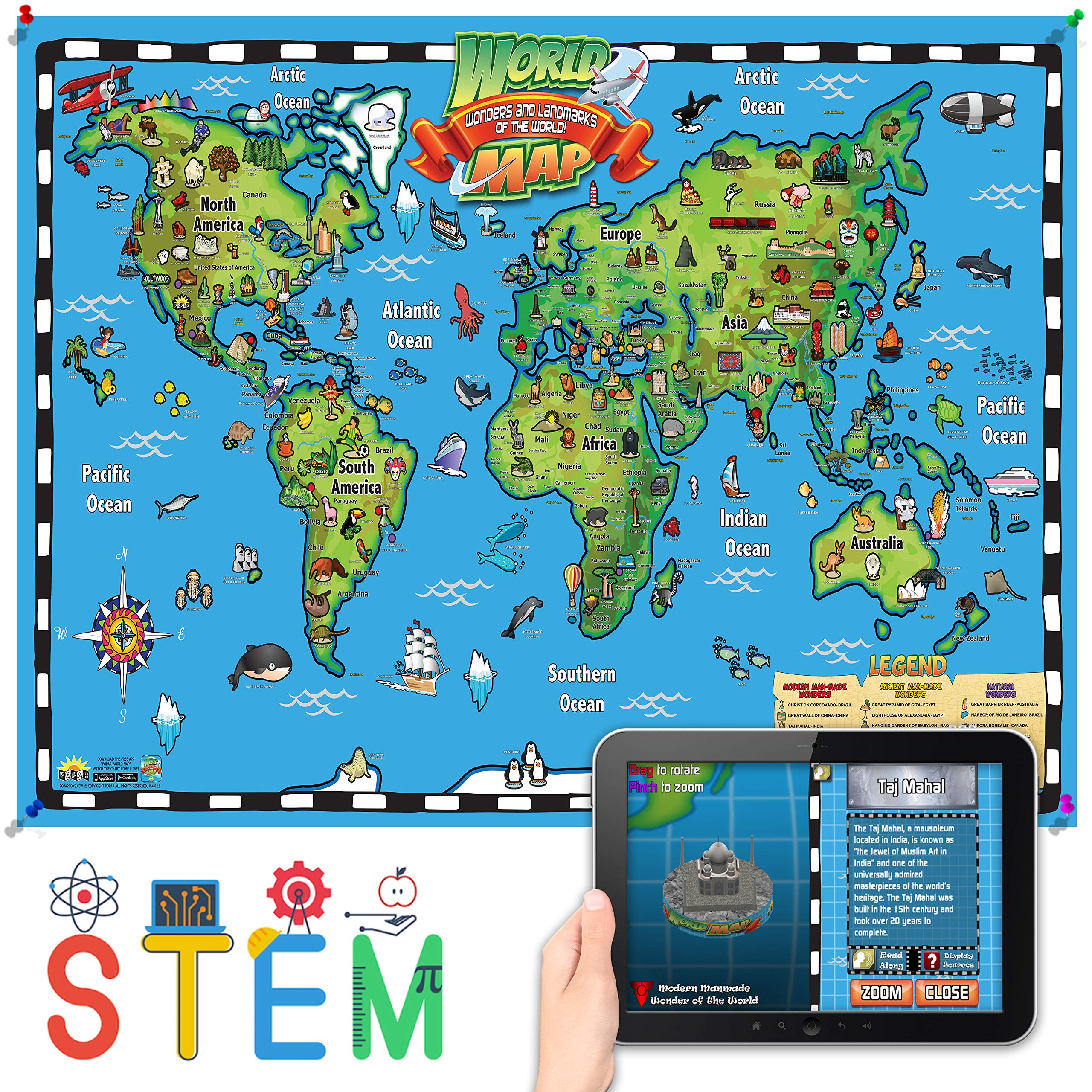 Algopix Similar Product 12 - Waypoint Geographic Kids World Map