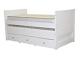 Algopix Similar Product 3 - Bedz King Captains Twin Bed with Twin