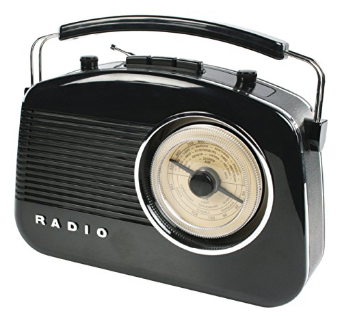 Algopix Similar Product 4 - Konig Stylish Retro Table Radio - Black