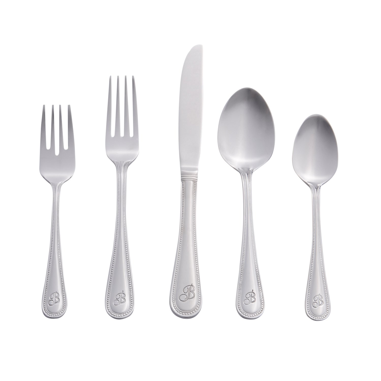 Algopix Similar Product 6 - RiverRidge Monogrammed Beaded Flatware