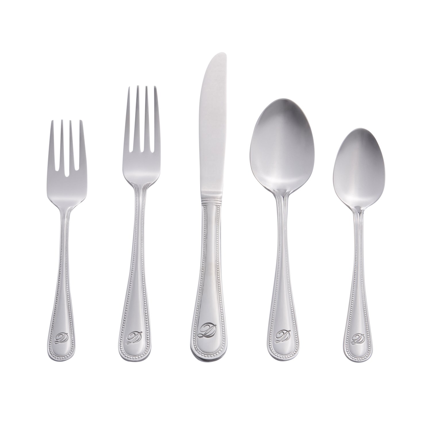 Algopix Similar Product 20 - RiverRidge Monogrammed Beaded Flatware