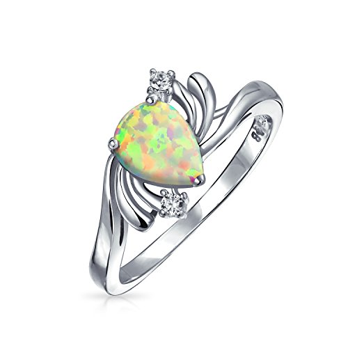 Algopix Similar Product 20 - Pear Triangle CZ Pave Teardrop Created