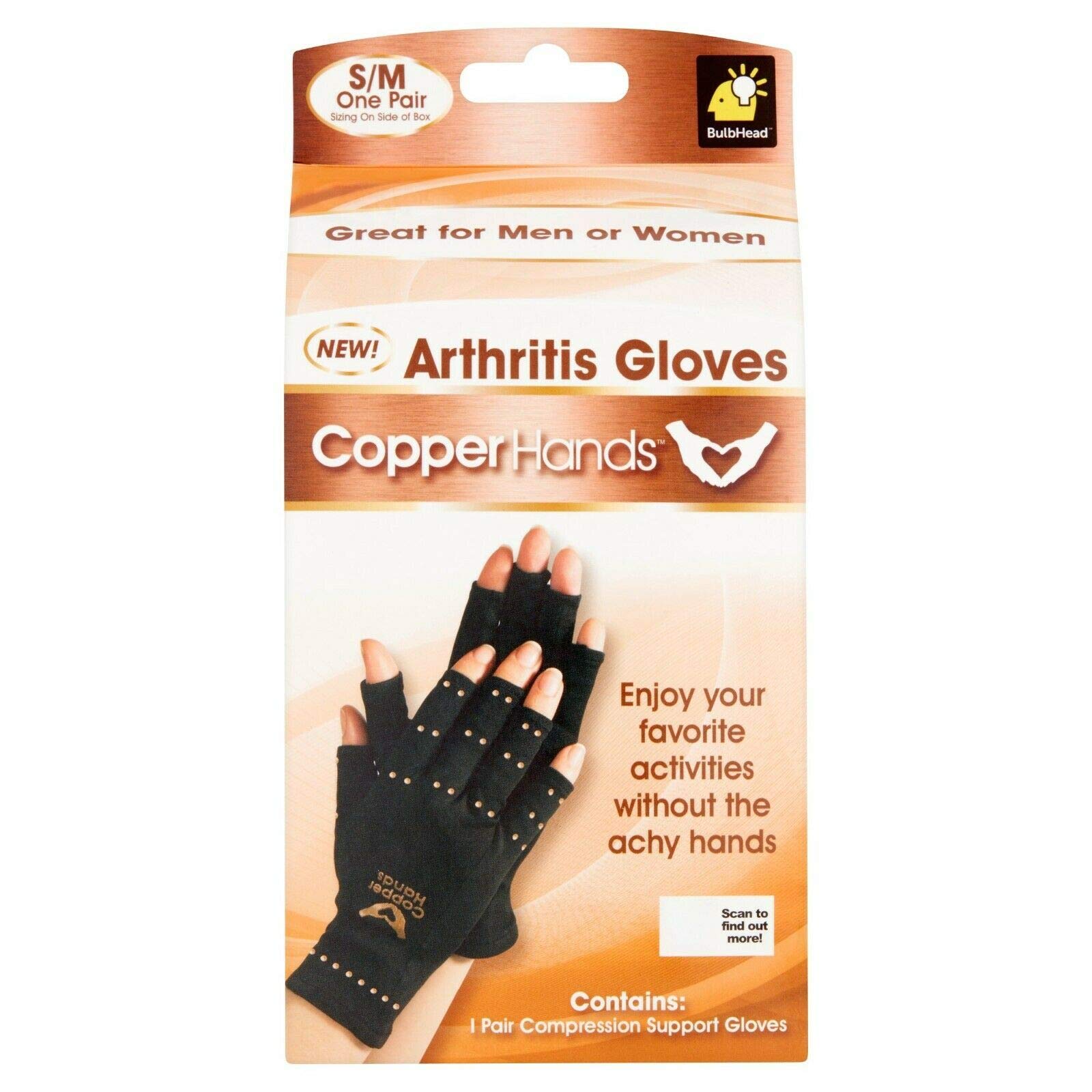 Algopix Similar Product 17 - Copper Hands Fingerless Compression