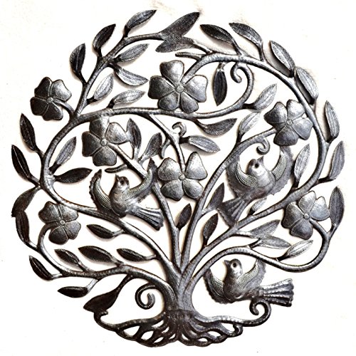 Algopix Similar Product 20 - Floral Tree of Life with Love Birds