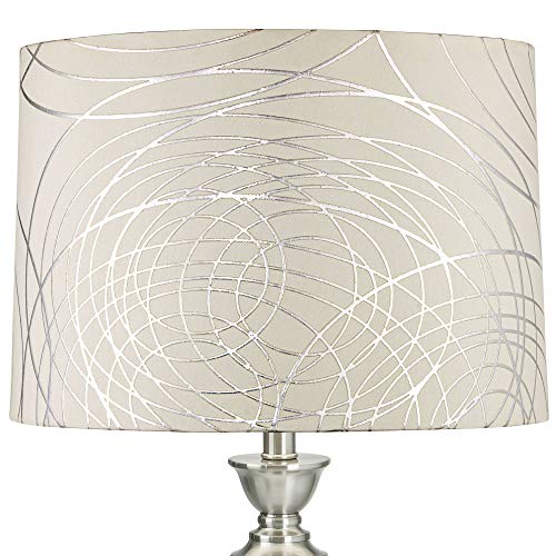 Algopix Similar Product 2 - OffWhite with Silver Circles Medium