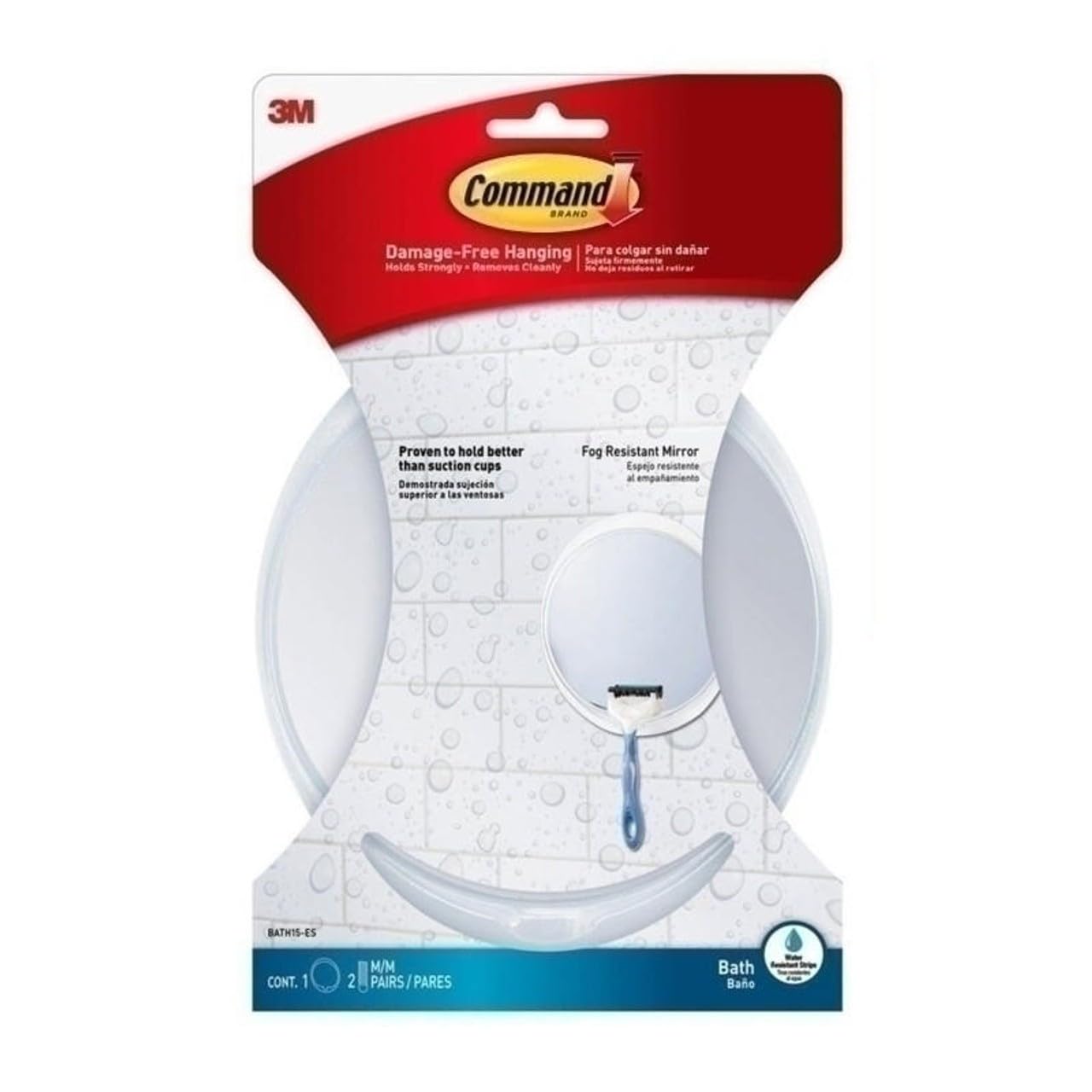 Algopix Similar Product 3 - Command Fog Resistant Mirror 1Mirror