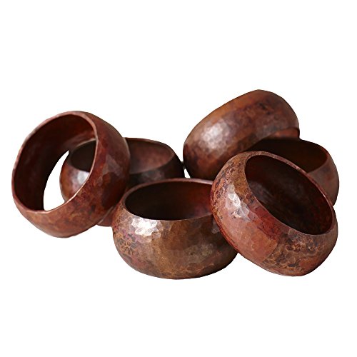 Algopix Similar Product 10 - Copper Napkin Rings (Set of 6)