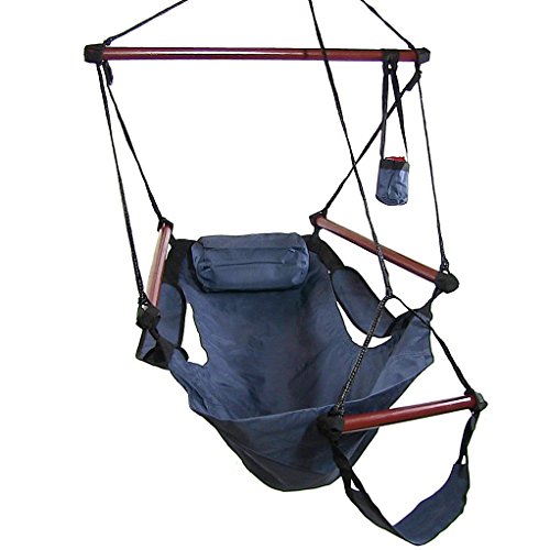 Algopix Similar Product 12 - Sunnydaze Deluxe Hanging Hammock Air