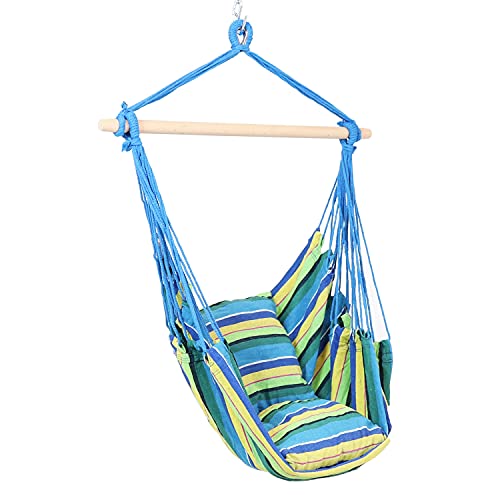 Algopix Similar Product 16 - Sunnydaze Hanging Rope Hammock Chair