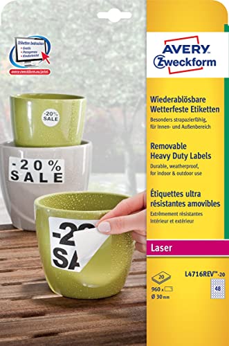 Algopix Similar Product 13 - Avery Purpose Form L4716rev 20