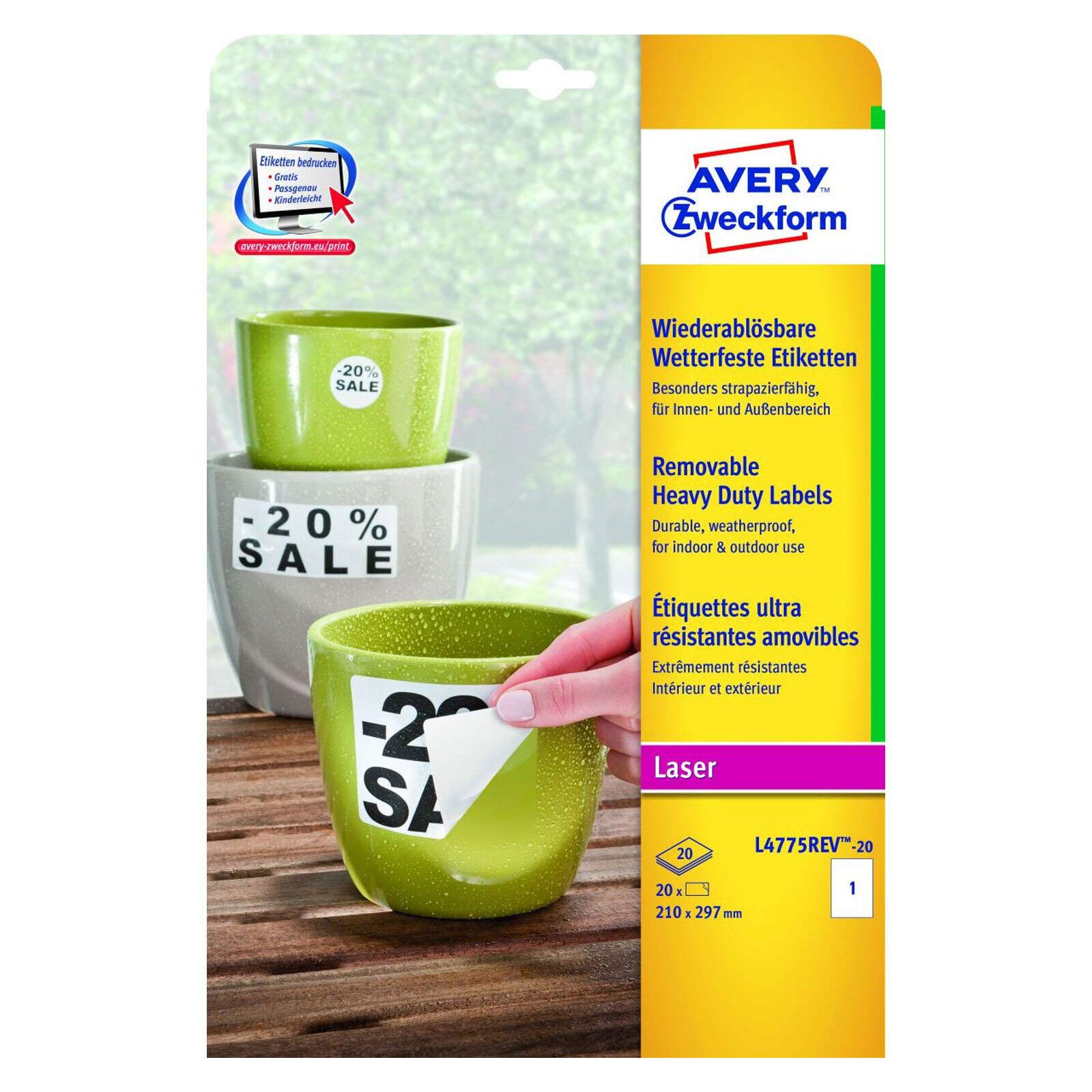 Algopix Similar Product 17 - AVERY L4775REV20 SelfAdhesive