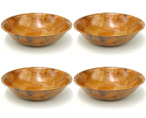 Algopix Similar Product 5 - Winco WWB10 Wooden Woven Salad Bowl