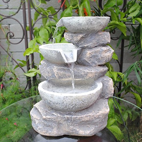 Algopix Similar Product 2 - Multi Bowls Tabletop Fountain