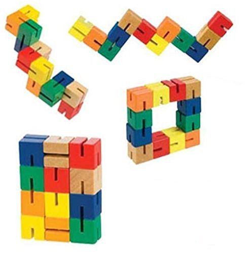 Algopix Similar Product 13 - Wood Fidget Puzzle Shape Shifter Brain