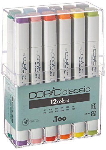 Algopix Similar Product 17 - Copic Marker 12 Piece Original Basic