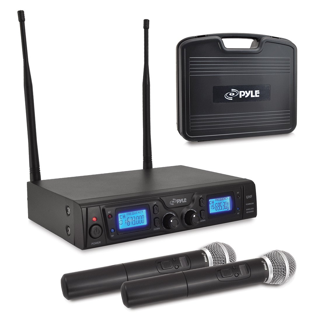 Algopix Similar Product 12 - Pyle Dual UHF Wireless Microphone 