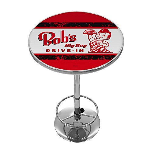 Algopix Similar Product 12 - Bobs Big Burger Vintage Chrome Pub Table